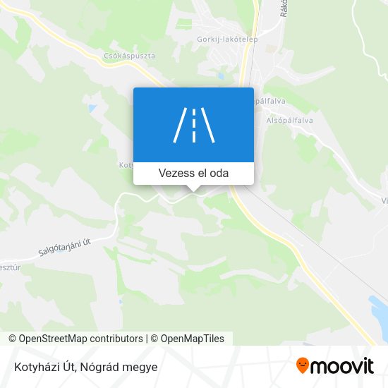 Kotyházi Út térkép