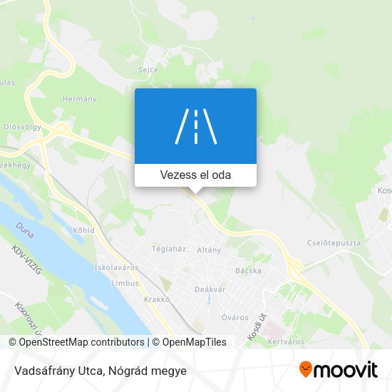 Vadsáfrány Utca térkép