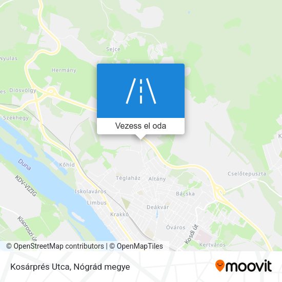 Kosárprés Utca térkép