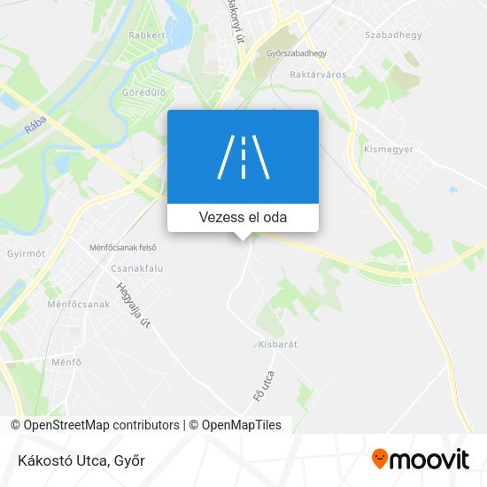 Kákostó Utca térkép