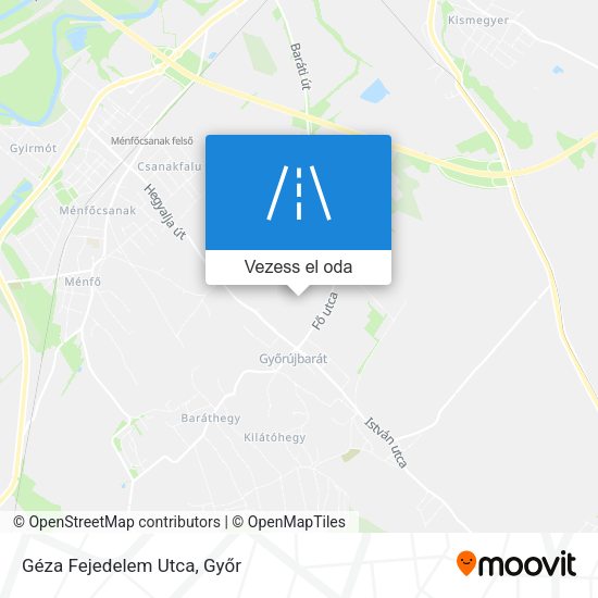 Géza Fejedelem Utca térkép