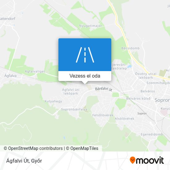 Ágfalvi Út térkép