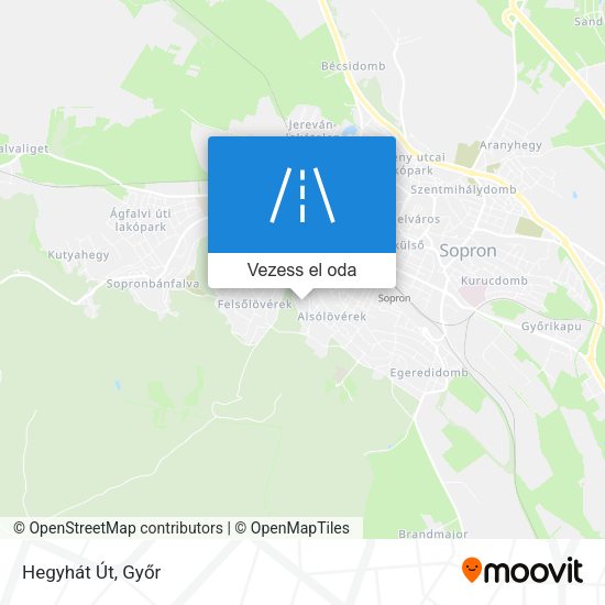 Hegyhát Út térkép