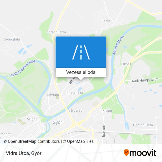 Vidra Utca térkép
