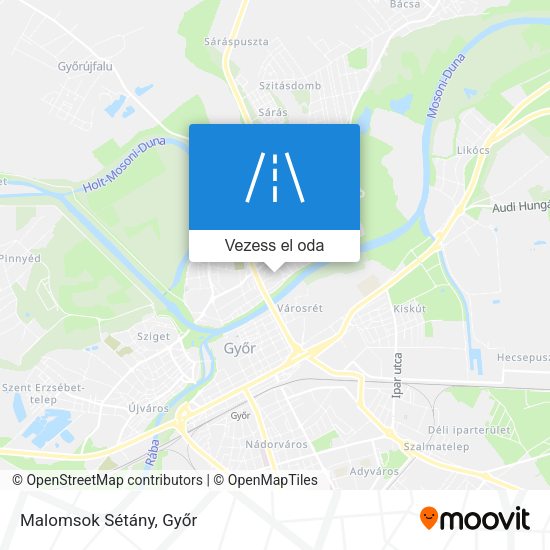 Malomsok Sétány térkép