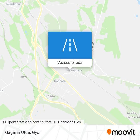 Gagarin Utca térkép