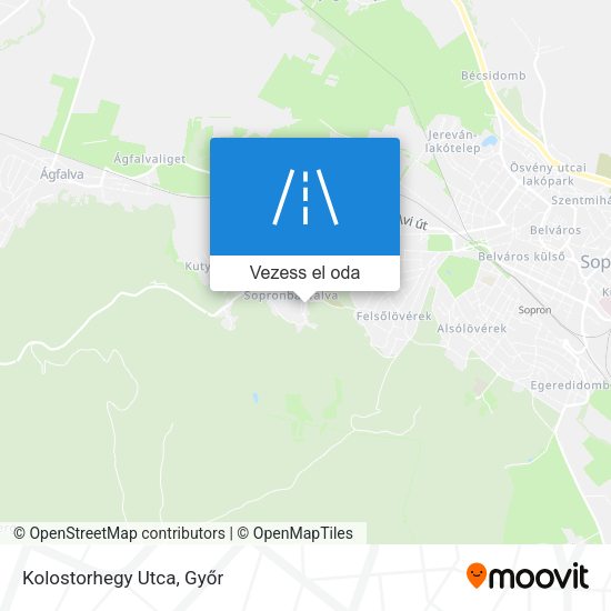 Kolostorhegy Utca térkép