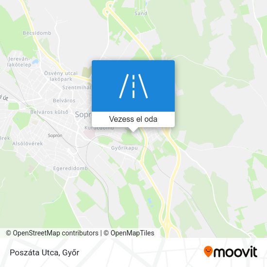 Poszáta Utca térkép