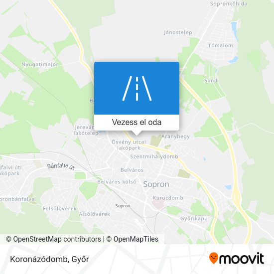 Koronázódomb térkép