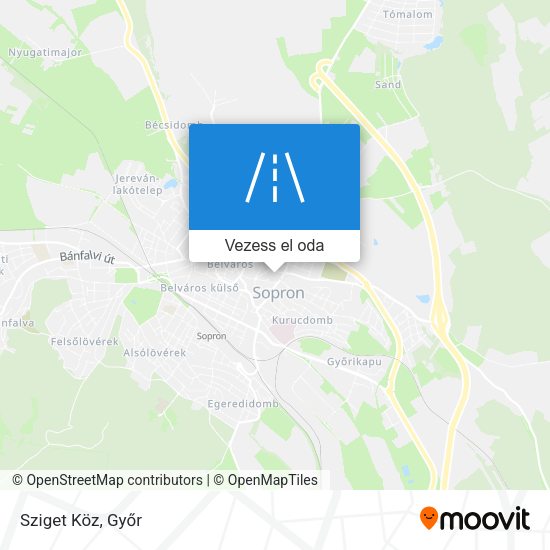Sziget Köz térkép