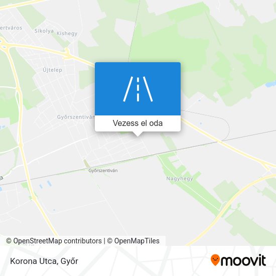Korona Utca térkép