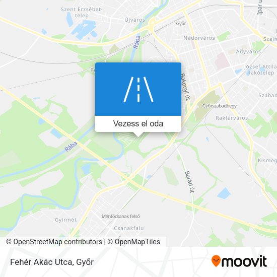 Fehér Akác Utca térkép