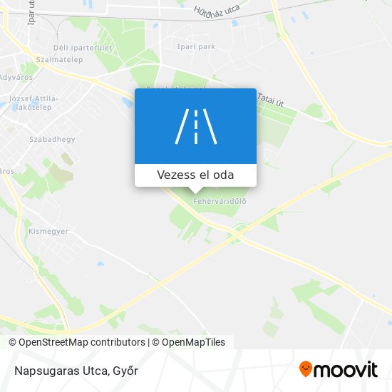 Napsugaras Utca térkép