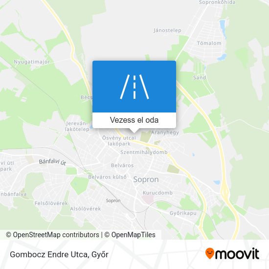 Gombocz Endre Utca térkép