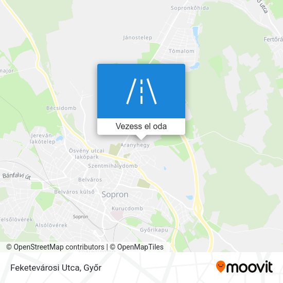 Feketevárosi Utca térkép