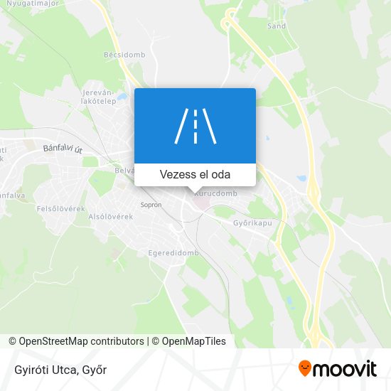 Gyiróti Utca térkép