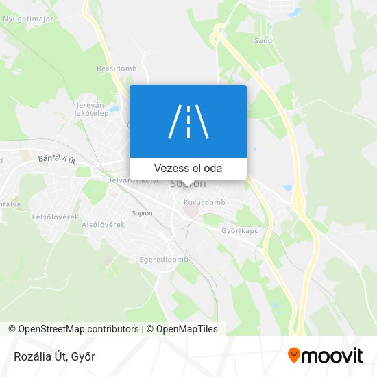 Rozália Út térkép