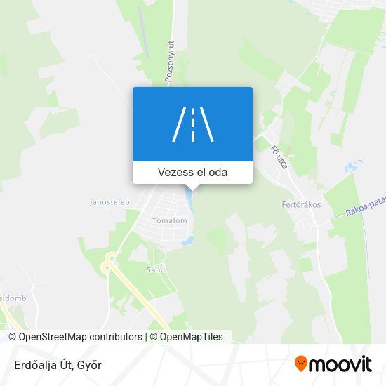 Erdőalja Út térkép
