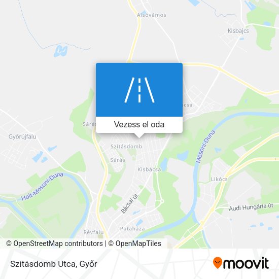 Szitásdomb Utca térkép