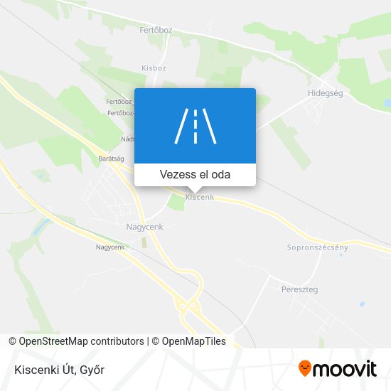 Kiscenki Út térkép