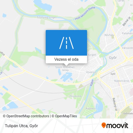 Tulipán Utca térkép