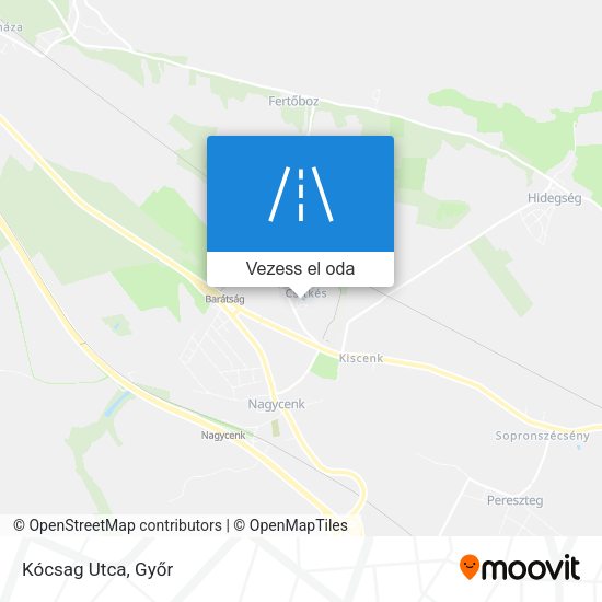 Kócsag Utca térkép
