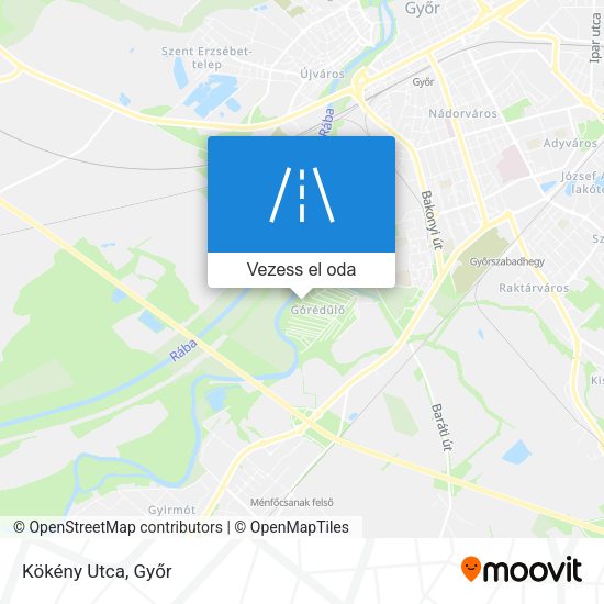 Kökény Utca térkép