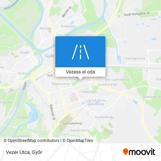 Vezér Utca térkép