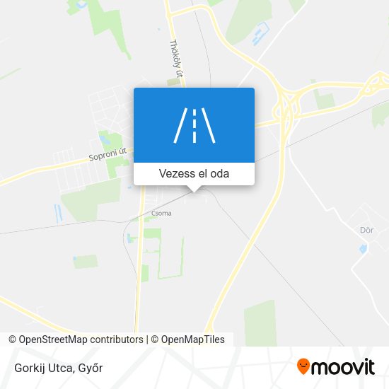 Gorkij Utca térkép