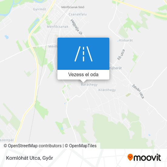 Komlóhát Utca térkép