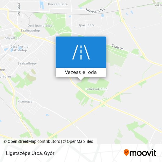 Ligetszépe Utca térkép
