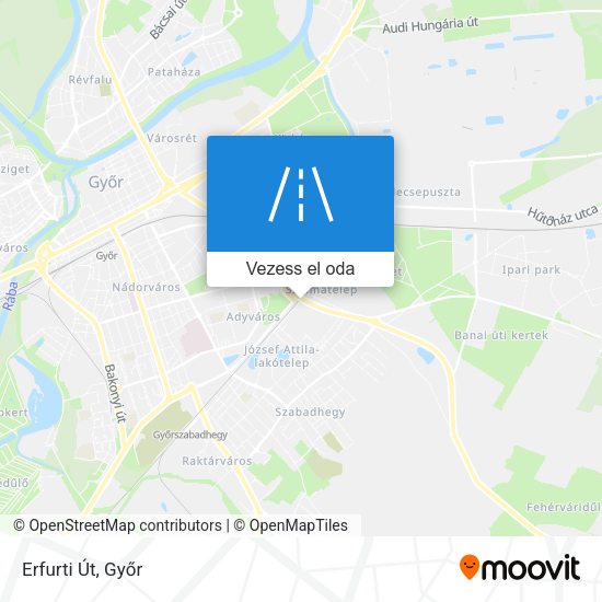 Erfurti Út térkép