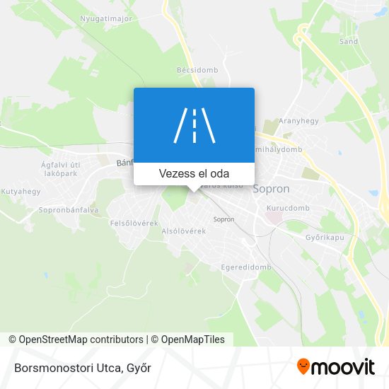 Borsmonostori Utca térkép