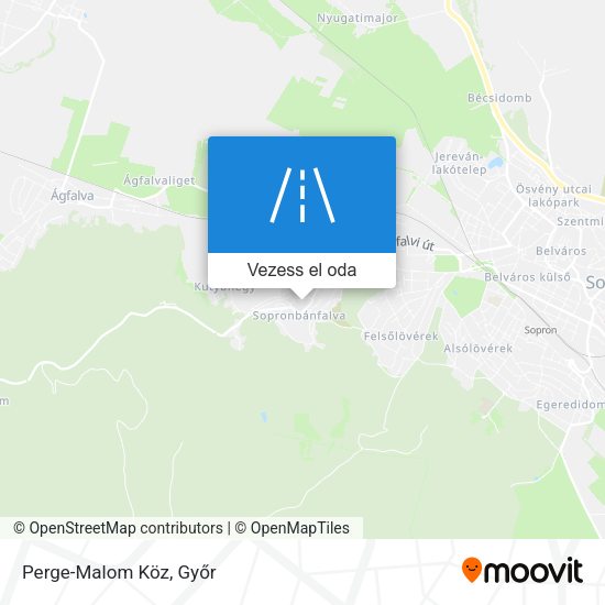 Perge-Malom Köz térkép