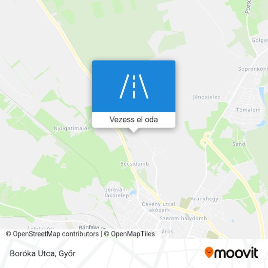 Boróka Utca térkép