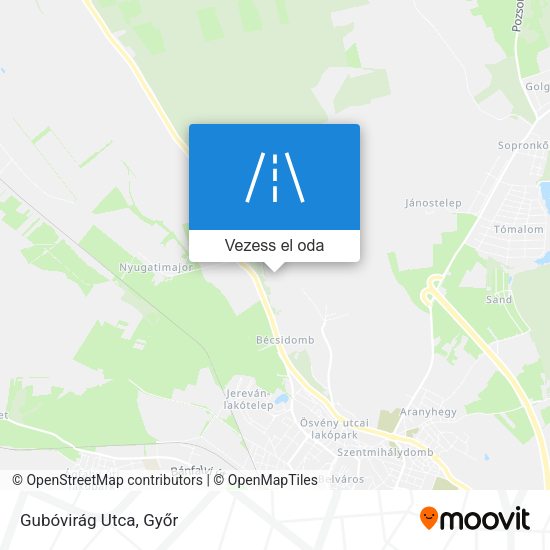 Gubóvirág Utca térkép