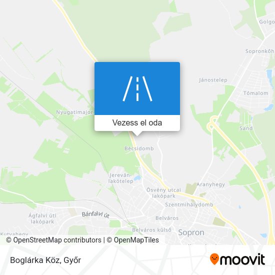 Boglárka Köz térkép