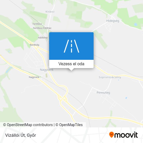 Vízállói Út térkép