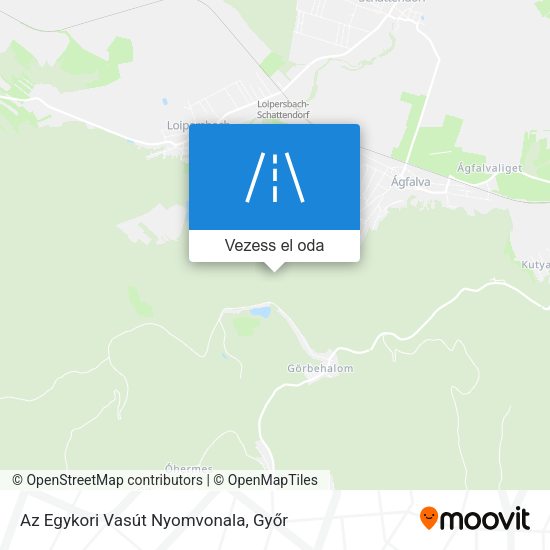 Az Egykori Vasút Nyomvonala térkép