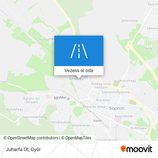 Juharfa Út térkép