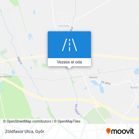 Zöldfasor Utca térkép
