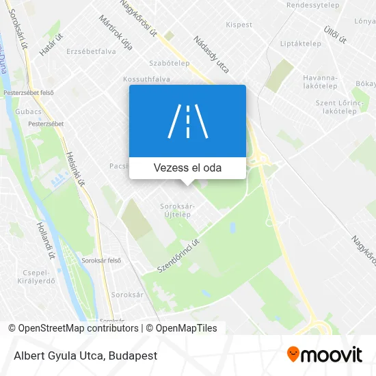 Albert Gyula Utca térkép