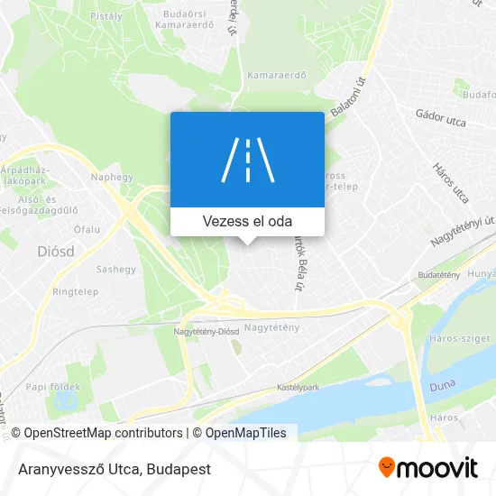 Aranyvessző Utca térkép