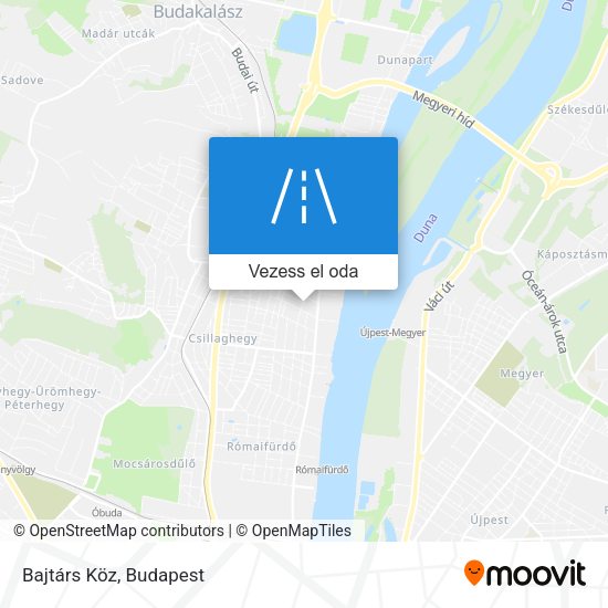 Bajtárs Köz térkép