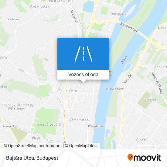 Bajtárs Utca térkép