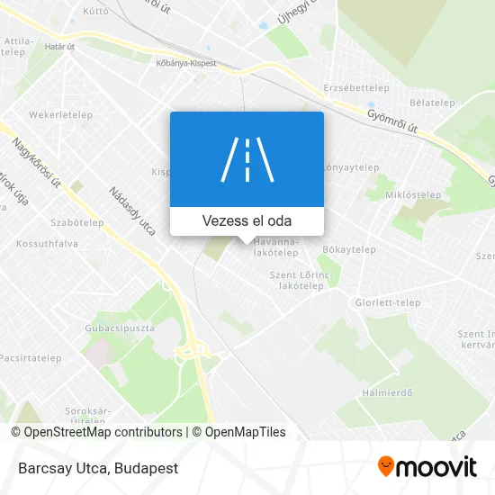 Barcsay Utca térkép