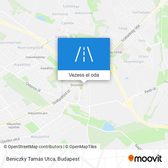 Beniczky Tamás Utca térkép