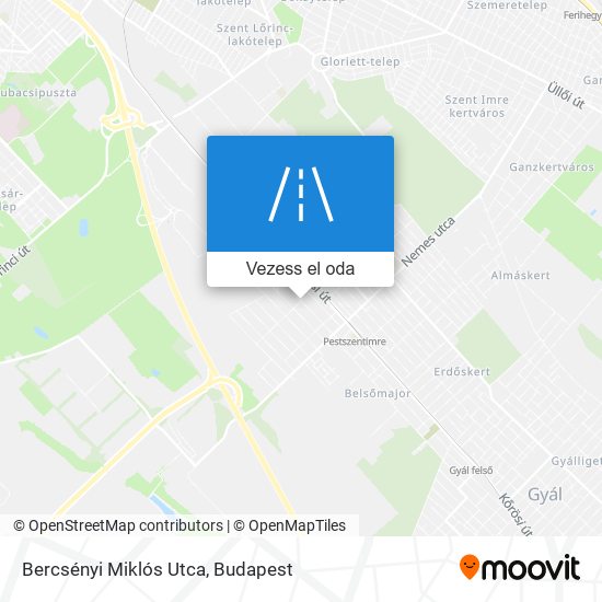 Bercsényi Miklós Utca térkép