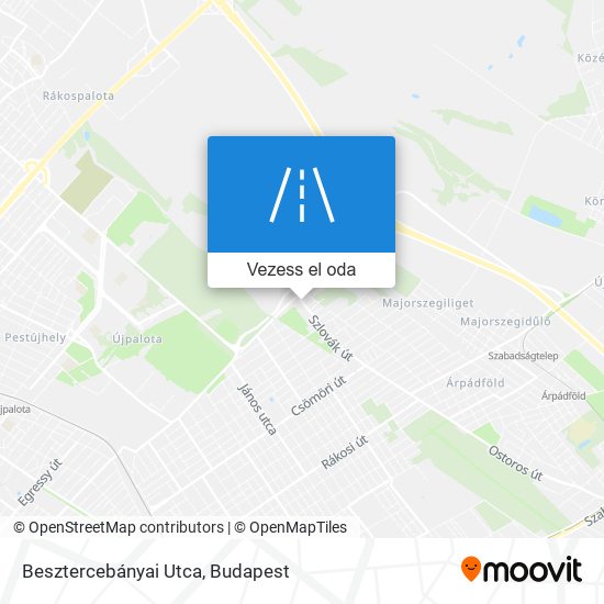 Besztercebányai Utca térkép