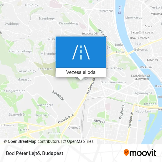 Bod Péter Lejtő térkép